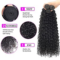 Water Wave Human Hair Bundles 100 Unprocessed Virgin Human Hair Curly 1 Bundle Double Weft Wet And Wavy Human Hair Bundles Weav