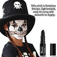 Go Ho 2 Pcs Makeup Clown White And Black Creamblendable Stick Eye Blackface Body Paint Professional Halloween Fx Makeupsafe