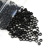 30Mm 500 Pcs Nano Beads Micro Links Copper Nano Rings Beads Hair Beads For Hair Extensions Black