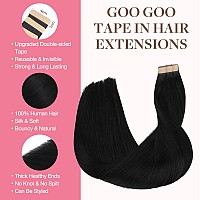 Goo Goo Tape In Hair Extensions Human Hair 38613 Balayage Walnut Brown To Ash Brown And Bleach Blonde 12Inch 80G 40Pcs Thic