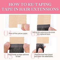 Goo Goo Tape In Hair Extensions Human Hair 2 Dark Brown 12Inch 80G 40Pcs Thick Ends Straight Seamless Tape In Invisible Tape