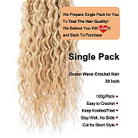 Curly Crochet Hair 30 Inch Curly Braiding Hair 1 Pack Ocean Wave Crochet Hair For Black Women Blonde Wavy Deep Wave Add To Bohem