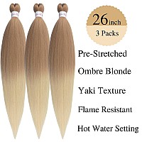 Gozill Braiding Hair Pre Stretched Honey Blonde Kanekalon Prestretched Braiding Hair