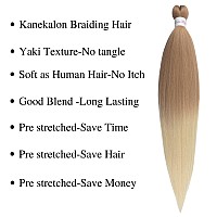 Gozill Braiding Hair Pre Stretched Honey Blonde Kanekalon Prestretched Braiding Hair