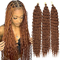 Curly Crochet Hair 30 Inch Curly Braiding Hair 3 Pack Ocean Wave Crochet Hair For Black Women 30 Wavy Deep Wave Add To Bohemian