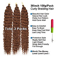 Curly Crochet Hair 30 Inch Curly Braiding Hair 3 Pack Ocean Wave Crochet Hair For Black Women 30 Wavy Deep Wave Add To Bohemian