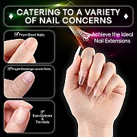 600Pcs Upgrade Long Coffin Gel X Nail Tips Inenk Natural Flat Matte Half Cover Xl Coffin Cover Nails Clear Press On Fake Nails