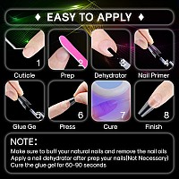 600Pcs Upgrade Long Coffin Gel X Nail Tips Inenk Natural Flat Matte Half Cover Xl Coffin Cover Nails Clear Press On Fake Nails