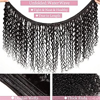 Water Wave Bundles And Closure 10A Brazilian Water Wave 4 Bundles Human Hair With Closure 100 Unprocessed Virgin Human Hair Bun