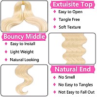 Cookoo 3 Packs Body Wave Braiding Hair 18 Inch Prefeathered French Curl Wavy Braiding Hair Premium Bouncy Wavy Texture Braiding