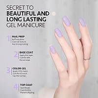 Gaoy Pastel Purple Gel Nail Polish 16Ml Soak Off Gel Polish Uv Light Cure For Nail Art Diy Manicure At Home 2000 Pale Lilac