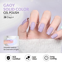 Gaoy Pastel Purple Gel Nail Polish 16Ml Soak Off Gel Polish Uv Light Cure For Nail Art Diy Manicure At Home 2000 Pale Lilac