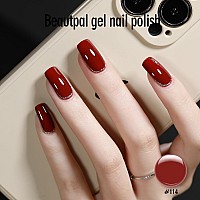 Beautpal Red Gel Nail Polish 15Ml Soak Off Uv Led Gel Polish Nail Art Manicure Salon Diy At Home Color 114 Rich Maroon