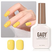 Gaoy Yellow Gel Nail Polish 16Ml Soak Off Gel Polish Uv Light Cure For Nail Art Diy Manicure At Home 2013 Sunny Yellow