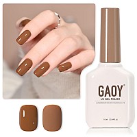 Gaoy Brown Gel Nail Polish 16Ml Soak Off Gel Polish Uv Light Cure For Nail Art Diy Manicure At Home 2024 Timber Brown