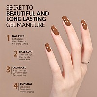 Gaoy Brown Gel Nail Polish 16Ml Soak Off Gel Polish Uv Light Cure For Nail Art Diy Manicure At Home 2024 Timber Brown