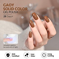 Gaoy Brown Gel Nail Polish 16Ml Soak Off Gel Polish Uv Light Cure For Nail Art Diy Manicure At Home 2024 Timber Brown