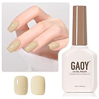 Gaoy Pastel Gel Nail Polish 16Ml Soak Off Gel Polish Uv Light Cure For Nail Art Diy Manicure At Home 2004 Yellowish Gray