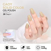 Gaoy Pastel Gel Nail Polish 16Ml Soak Off Gel Polish Uv Light Cure For Nail Art Diy Manicure At Home 2004 Yellowish Gray