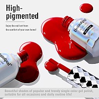 Beautpal Red Gel Nail Polish 15Ml Soak Off Uv Led Gel Polish Nail Art Manicure Salon Diy At Home Color 113 Carmine Red