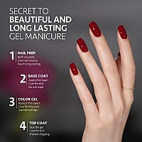 Gaoy Red Gel Nail Polish 16Ml Soak Off Gel Polish Uv Light Cure For Nail Art Diy Manicure At Home 2023 Burgundy Red