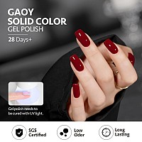 Gaoy Red Gel Nail Polish 16Ml Soak Off Gel Polish Uv Light Cure For Nail Art Diy Manicure At Home 2023 Burgundy Red