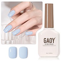 Gaoy Pastel Blue Gel Nail Polish 16Ml Soak Off Gel Polish Uv Light Cure For Nail Art Diy Manicure At Home 1996 Morning Mist