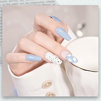 Gaoy Pastel Blue Gel Nail Polish 16Ml Soak Off Gel Polish Uv Light Cure For Nail Art Diy Manicure At Home 1996 Morning Mist