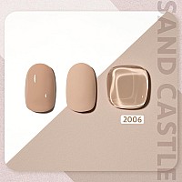 Gaoy Brown Gel Nail Polish 16Ml Soak Off Gel Polish Uv Light Cure For Nail Art Diy Manicure At Home 2006 Sand Castle