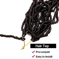 30 Inch Faux Locs Crochet Hair Curly Ends 8 Packs Soft Locs Crochet Hair Braids Boho Crochet Goddess Locs Hair For Women 30Inch