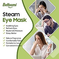 Behoomi 30Packs Steam Eye Mask Heated Eye Mask Warm Compress For Eyes Self Heating Disposable Eye Masks Sleep Mask For Home