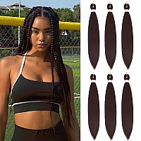 Braiding Hair Pre Stretched Dark Brown Easy Pre Stretched Braids Professional Synthetic Braiding Hair 6 Pcslot 26 Inches Hot Wa