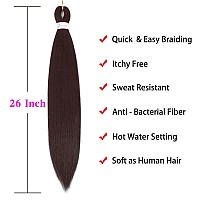 Braiding Hair Pre Stretched Dark Brown Easy Pre Stretched Braids Professional Synthetic Braiding Hair 6 Pcslot 26 Inches Hot Wa