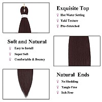 Braiding Hair Pre Stretched Dark Brown Easy Pre Stretched Braids Professional Synthetic Braiding Hair 6 Pcslot 26 Inches Hot Wa