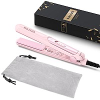 Wavytalk Mini Portable Flat Iron 07 Inch Dual Voltage Hair Straightener Small Flat Irons For Short Hair Curls Bangs Worldw