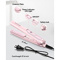 Wavytalk Mini Portable Flat Iron 07 Inch Dual Voltage Hair Straightener Small Flat Irons For Short Hair Curls Bangs Worldw