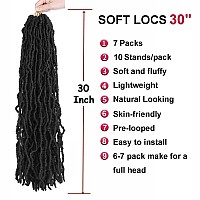 7 Packs 30 Inch Faux Locs Crochet Hair For Black Women Soft Locs Crochet Hair For Natural Butterfly Locs Curly Wavy Goddess Locs