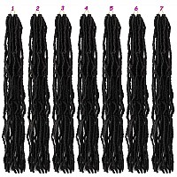 7 Packs 30 Inch Faux Locs Crochet Hair For Black Women Soft Locs Crochet Hair For Natural Butterfly Locs Curly Wavy Goddess Locs