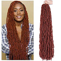 7 Packs 30 Inch Faux Locs Crochet Hair For Black Women Soft Locs Crochet Hair For Natural Butterfly Locs Curly Wavy Goddess Locs