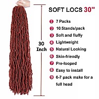 7 Packs 30 Inch Faux Locs Crochet Hair For Black Women Soft Locs Crochet Hair For Natural Butterfly Locs Curly Wavy Goddess Locs