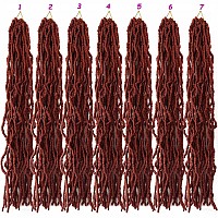 7 Packs 30 Inch Faux Locs Crochet Hair For Black Women Soft Locs Crochet Hair For Natural Butterfly Locs Curly Wavy Goddess Locs