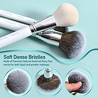 Professional Makeup Artist Brushes Set 26Pcs Real Natural Goat Hair Labeled White Makeup Brush Set With Foundation Powder Blush