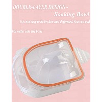 Nail Soaking Bowl Borogo 2Pcs Soak Off Gel Polish Dip Powder Remover Manicure Bowl For Acrylic Nails Nail Brush Cuticle Pushe