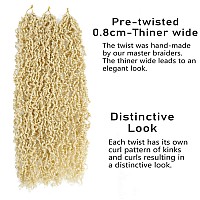 Soku Blonde Mini Passion Twist Crochet Hair 20 5 Packs Pre Twisted Senegalese Twist Crochet Hair 613 Majesty Twist Crochet H