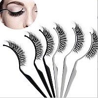 6Pcs False Eyelashes Display Stick Holder Applicator Tool 3D Eyelash Extensions Style Try On Sticks, Tweezer Holder Stand For Eyelash Extension