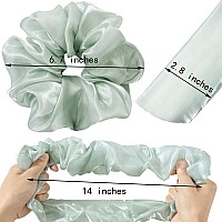 Accglory Extra Large Hair Scrunchies 7 Inches Pearls Studded For Women Girls Fashion Giant Hair Accessories For All Hair Style