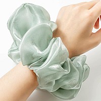 Accglory Extra Large Hair Scrunchies 7 Inches Pearls Studded For Women Girls Fashion Giant Hair Accessories For All Hair Style