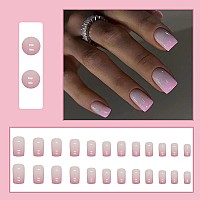 24 Pcs Press On Nails Sunjasmine Fake Nails With Designs Acrylic Nails False Nails With Nail Glue For Women Short Red White G