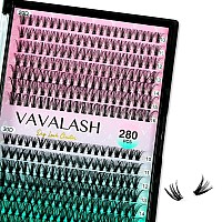 Vavalash Individual Cluster Lashes 280 Pcs Diy Eyelash Extension Light And Soft Lash Clusters Extensions Faux Mink Slik False Ey