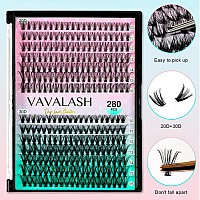 Vavalash Individual Cluster Lashes 280 Pcs Diy Eyelash Extension Light And Soft Lash Clusters Extensions Faux Mink Slik False Ey